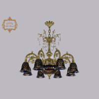 Подвесная люстра Art Classic 31.14.8.KR175SP.250IT.G.Sp.Amber.Blue.1B