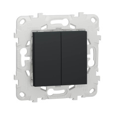 Выключатель двухклавишный Schneider Electric Unica New NU521154