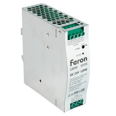 Трансформатор электронный на DIN-рейку Feron LB008 120W 24V IP20 52135