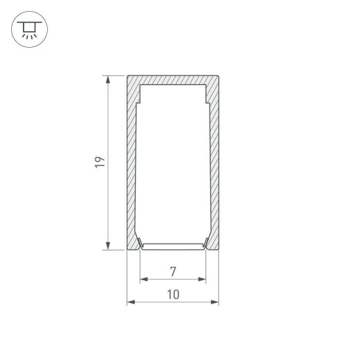 Профиль Arlight PIK-1019-2000 ANOD 023857