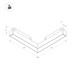 Трековый магнитный светильник Arlight MAG-ORIENT-FLAT-ANGLE-L295-18W Warm3000 (BK, 100 deg, 48V) (IP20 Металл) 060731