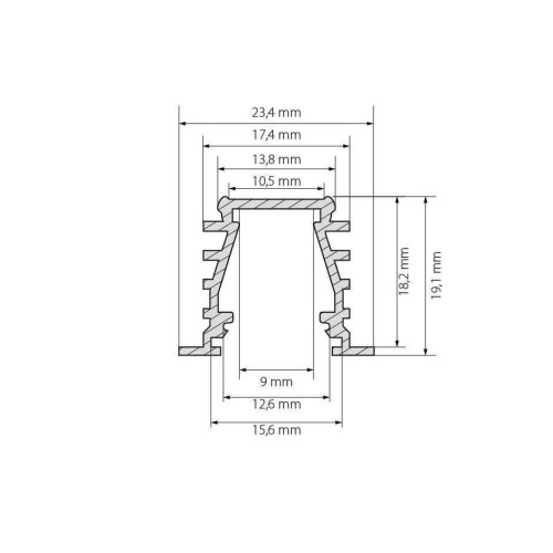 Профиль Arlight TOP-DEEP-F-2000 ANOD (K13,P15) 016971