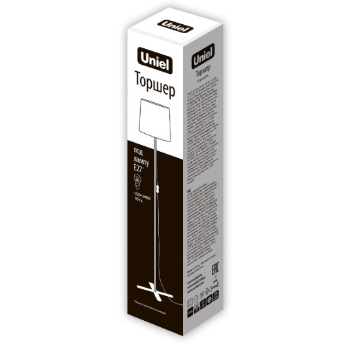 Торшер Uniel UML-T510 E27 BLACK/WHITE UL-00010193