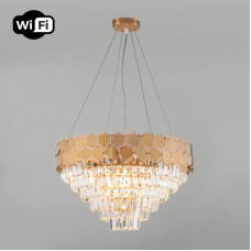 Подвесная люстра Eurosvet Ariana 10124/8 золото/прозрачный хрусталь Strotskis Smart (10113/8) Подвесная люстра Eurosvet Ariana 10124/8 золото/прозрачный хрусталь Strotskis Smart (10113/8)