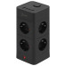 Сетевой фильтр ЭРА TWR-8es-1,5m-4USB-B башня с защитой заземлением с выключателем 8 розеток+4xUSBA+C 1,5м 16А черный Б0069072