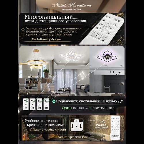 Потолочная люстра Natali Kovaltseva Sirius LED LAMPS 81160