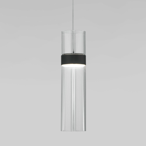 Подвесной светильник Eurosvet Lumen 50244/1 LED черный/прозрачный a061288