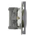 Розетка 1-местная с з/ш с/з (механизм) СЗК Stekker Эмили 250В 16А RST16-5110-10ZK платиново-серый soft touch 50243