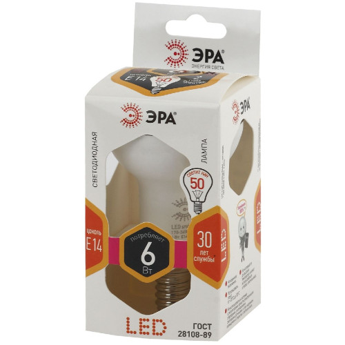 Лампа светодиодная Эра E14 6W 2700K LED R50-6W-827-E14 Б0028489