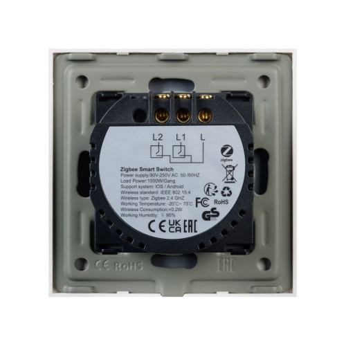 Выключатель сенсорный Arlight SWT-OMALI-S02-ZB-GD (250V, 10A, Zigbee) 050038