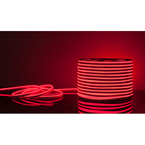Светодиодный гибкий неон Elektrostandard 220V 9,6W 120Led 2835 IP67 односторонний красный, 50м 4690389136528