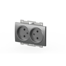 Розетка двухместная без заземления ELBI Zena Vega 609-011000-908