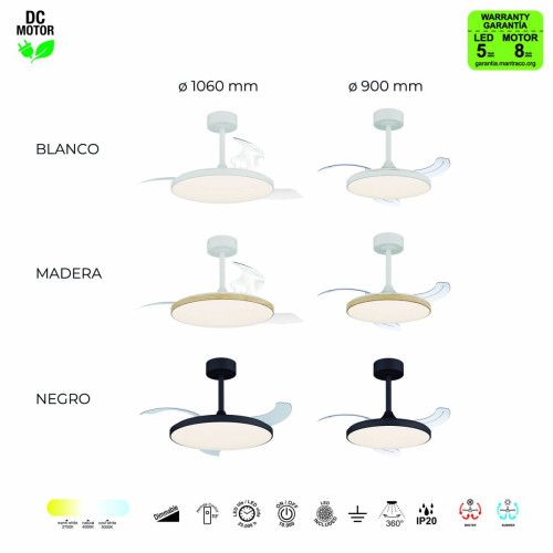 Люстра-вентилятор Mantra Slim Fan 9055