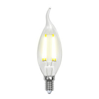 Лампа светодиодная филаментная (UL-00002199) Uniel E14 6W 3000K прозрачная LED-CW35-6W/WW/E14/CL GLA01TR