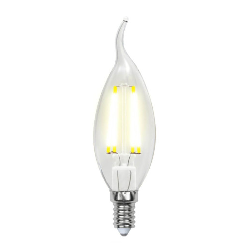 Лампа светодиодная филаментная (UL-00002199) Uniel E14 6W 3000K прозрачная LED-CW35-6W/WW/E14/CL GLA01TR