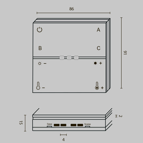 Беспроводная панель управления Maytoni Smart home DRC034-8-W