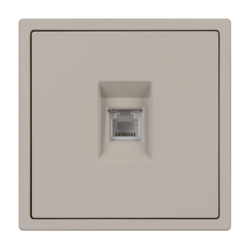 Механизм телефонной розетки Arlight SCT-NOBE-MTL1-SFPL-CA (RJ-11, 4C) (Кашемир) 061892