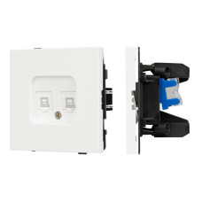 Механизм компьютерной розетки двойной SCT-TENDO-MPC2-SFPL-WH (RJ-45, CAT6) 054598 Механизм компьютерной розетки двойной SCT-TENDO-MPC2-SFPL-WH (RJ-45, CAT6) 054598