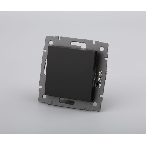 Механизм выключателя одноклавишный непроходной Arlight SWT-MK01-PL-BK-V (250V, 10A) 049868