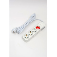 Удлинитель с/з 4вх с защитными шторками с включателем ELBI Myra 527-010205-412