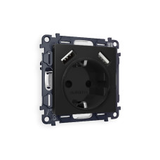Комплект механизма розетки 2USB A+A 18W (быстрая зарядка) с/з Ambrella Volt Alfa MA809010