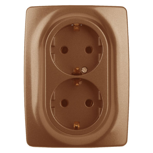 Розетка 2x2P+E Schuko Эра 12-2106-14 Б0031236