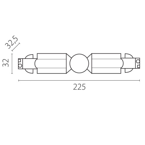 Соединение с меняющимся углом к треку 5040xx-(F)/(R) Lightstar Quattro 504156-FRPI