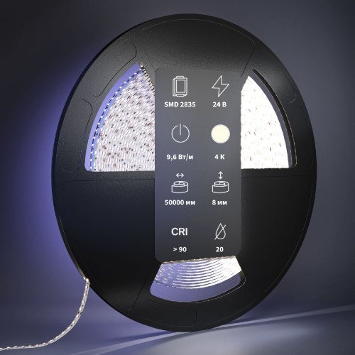 Светодиодная лента Maytoni Led Strip 24В 2835 9,6Вт/м 4000К 50м IP20 201048