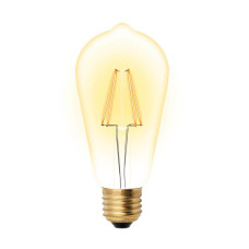 Лампа светодиодная филаментная (UL-00002360) Uniel E27 5W 2250K прозрачная LED-ST64-5W/GOLDEN/E27 GLV22GO