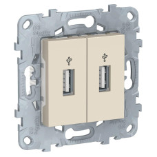 Розетка компьютерная USBx2 Schneider Electric Unica New NU542744