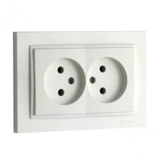 Розетка двойная без земли Mono Electric Despina 16А 250В жемчуг 102-252505-121