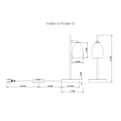 Настольная лампа Moderli Adalina V11835-1T