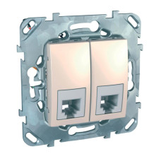 Розетка телефонная 2xRJ11 Schneider Electric Unica MGU5.9090.25ZD