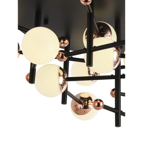 Потолочная люстра Natali Kovaltseva LED LAMPS 81344 GOLD BLACK