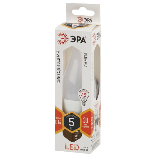 Лампа светодиодная Эра E14 5W 2700K LED BXS-5W-827-E14 Б0027967