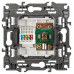 Розетка комбинированная RJ45+TV Эра 12-3110-01М Б0065691