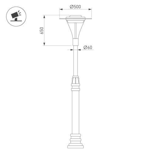 Уличный консольный светильник Arlight OXOR-LUMME-LUZ-С - 500x650-50W Day4000 052458