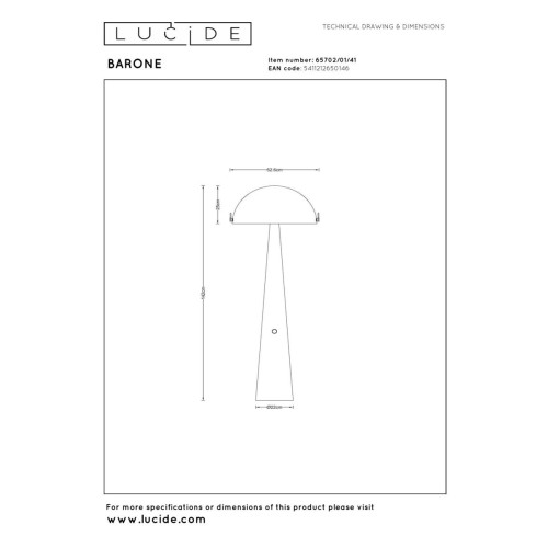 Торшер Lucide Barone 65702/01/41