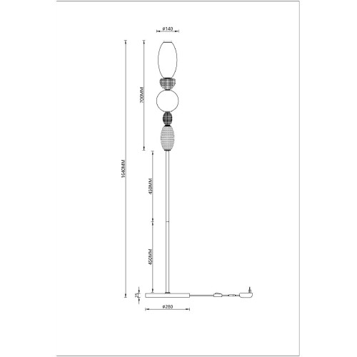 Торшер Divinare Ambra 5016/17 PN-20