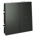 Выключатель встраиваемый Voltum S70 для жалюзи 10А, (титан) VLS020706