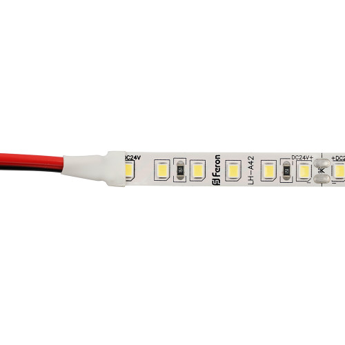 Светодиодная лента 24V Feron LS501, 120*SMD2835, 11W/m, IP20, 3000К (теплый белый) 53086