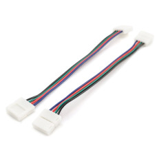 Комплект коннекторов Apeyron (2 клипсы с проводами) для RGB-светодиодной ленты 12В IP20подложка 10мм 09-12