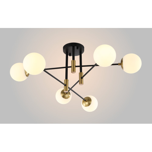 Потолочная люстра Crystal Lux Fidel FIDEL PL6 BLACK