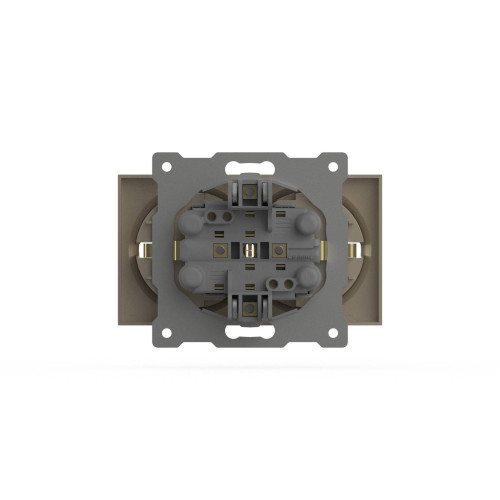 Розетка двухместная с заземлением ELBI Zena Vega 609-012500-907