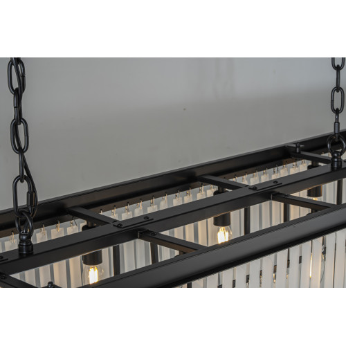 Подвесная люстра Delight Collection 1920s Odeon KR0387P-10C/P black/frost