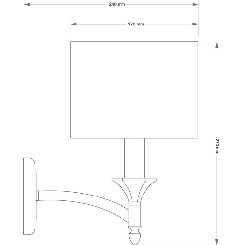Бра Kutek Decor Abazur DEC-K-1 (P/A)