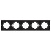 Рамка пластиковая на 5 постов Arlight FRM-TENDO-SFPL-5-BK 054657