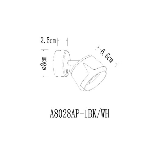 Спот Arte Lamp Amaks A8028AP-1BK