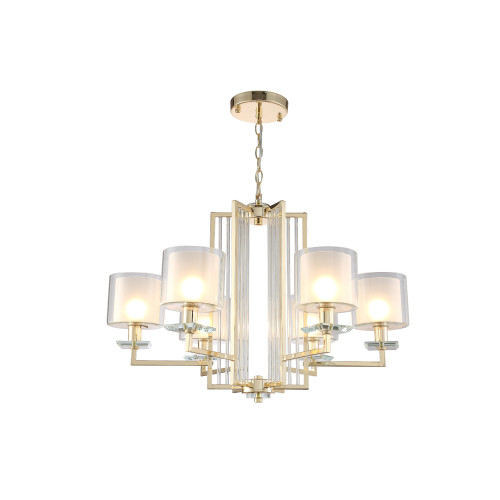 Подвесная люстра Crystal Lux Nicolas NICOLAS SP-PL6 GOLD/WHITE