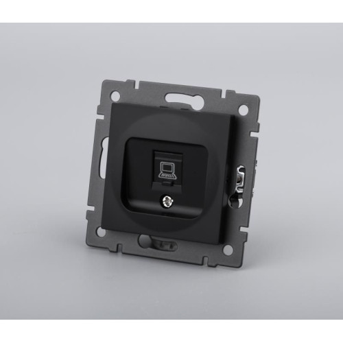 Механизм компьютерной розетки Arlight SCT-MPC1-PL-BK-V (RJ-45, CAT6) 049847